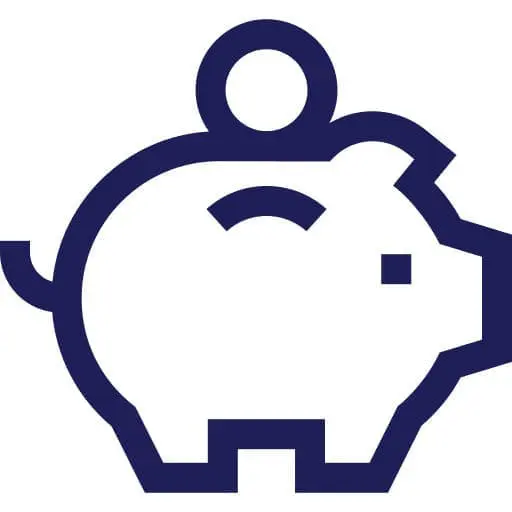Piggy-bank icon for Toronto emergency roof repair &mdash; fast, cost-smart fixes by Right Choice Roofing and Repair.