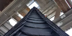 Close-up of professional slate roofing installation in Toronto by Right Choice Roofing and Repair, showcasing precision and durability.