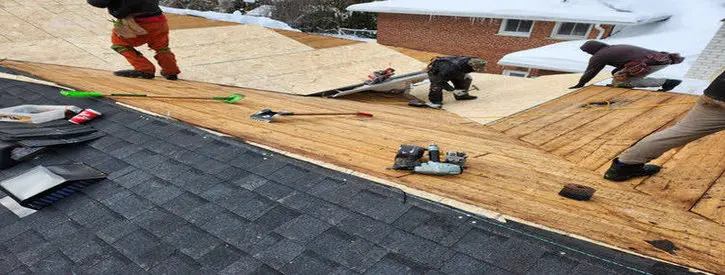 Professional roof repair completion by Right Choice Roofing and Repair showing quality winter damage restoration
