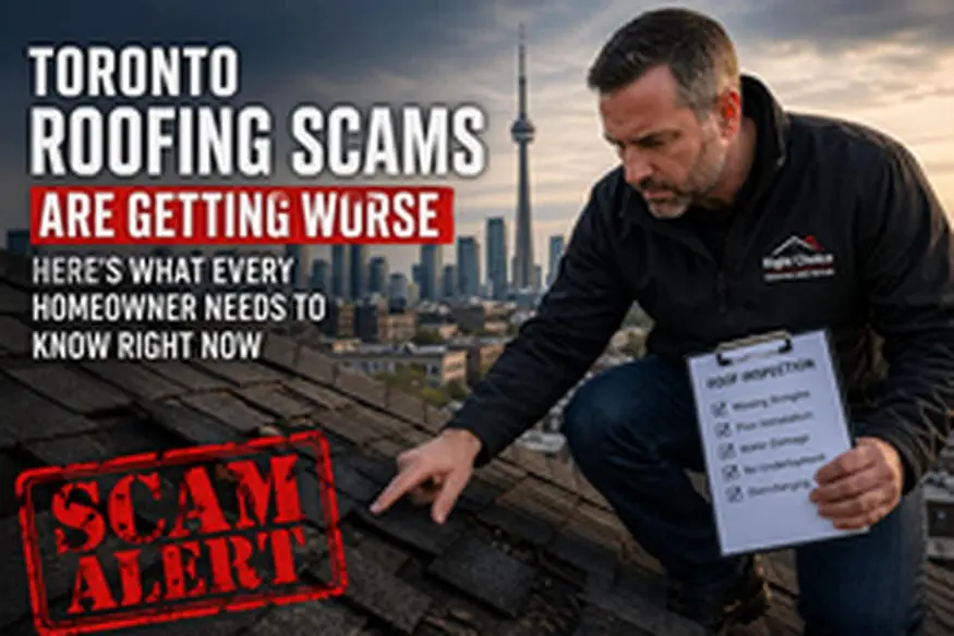 Toronto roofing scams alert - Frank Gillis, Right Choice Roofing and Repair warns Toronto homeowners