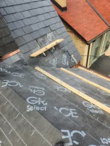 Professional slate and flat roof restoration in Toronto by Right Choice Roofing and Repair featuring Grace Select underlayment