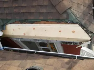 Certified roof carpentry services showing new Fascia installed in Bloor West Village, Toronto by Right Choice Roofing and Repair
