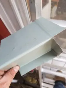 Engineered custom metal Flashing fabrication for wildlife damage repair in Bloor West Village, Toronto by Right Choice Roofing and Repair