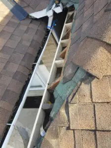 Precise Rafter structural repairs in progress after wildlife damage in Bloor West Village, Toronto by Right Choice Roofing and Repair