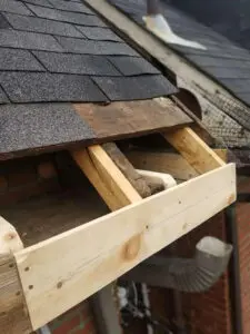 New Fascia and Decking installed during roof carpentry repair Summerhill Toronto &mdash; Right Choice Roofing and Repair
