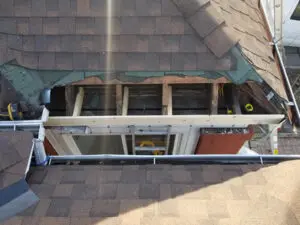 Roof Rafter and Fascia structural restoration in progress in Bloor West Village, Toronto by Right Choice Roofing and Repair