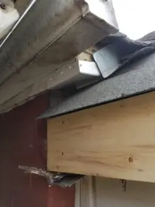 Soffit protection and wildlife proofing services with sealed metal Flashing corner in Bloor West Village, Toronto by Right Choice Roofing and Repair