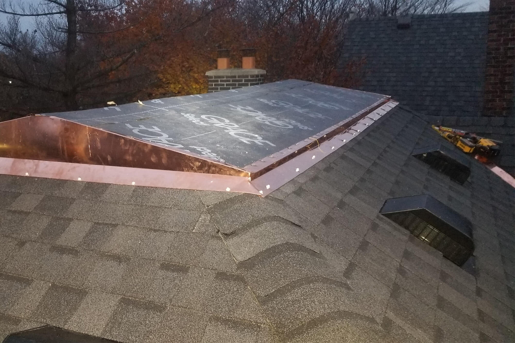 copper flashing for roofing repair